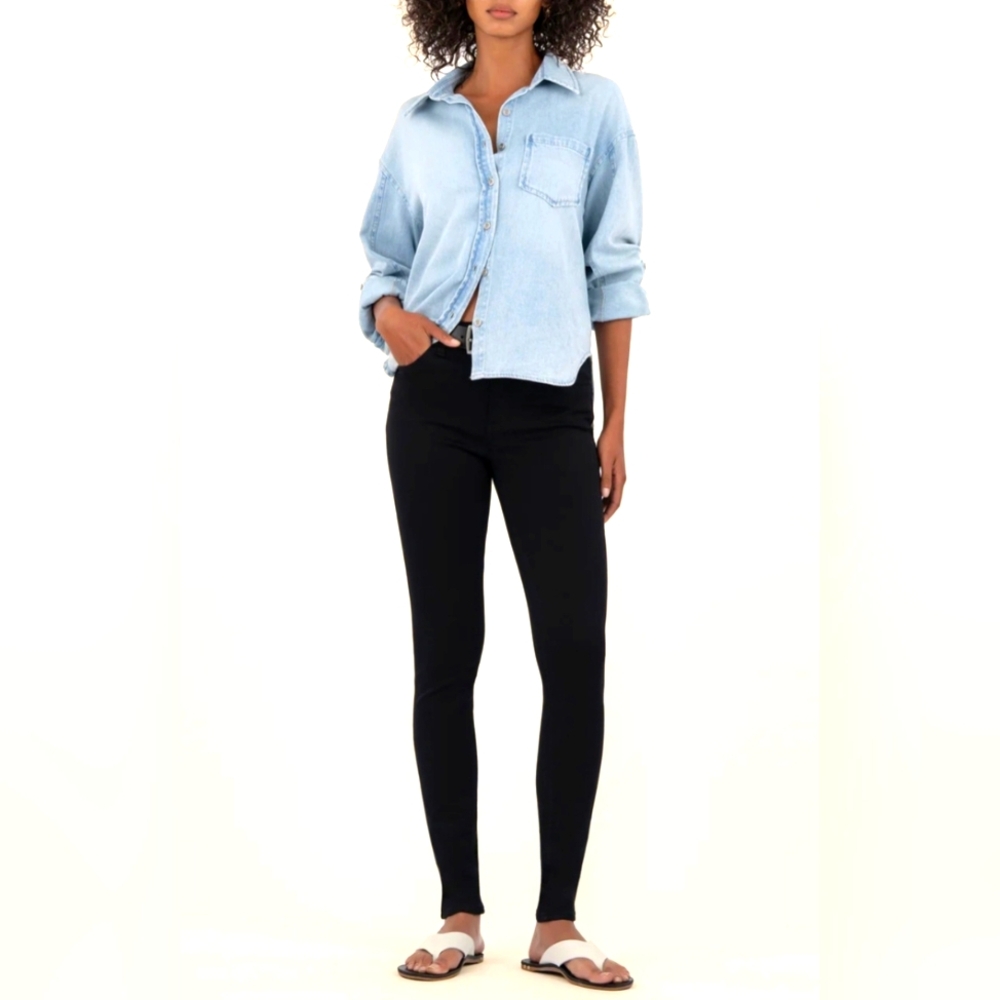 KUT from the KLOTH- MIA Toothpick Skinny Pants -Black Size 10